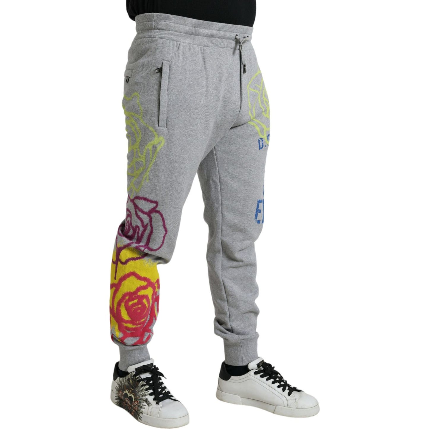 Dolce & Gabbana Chic Grey Skinny Cotton Joggers Dolce & Gabbana