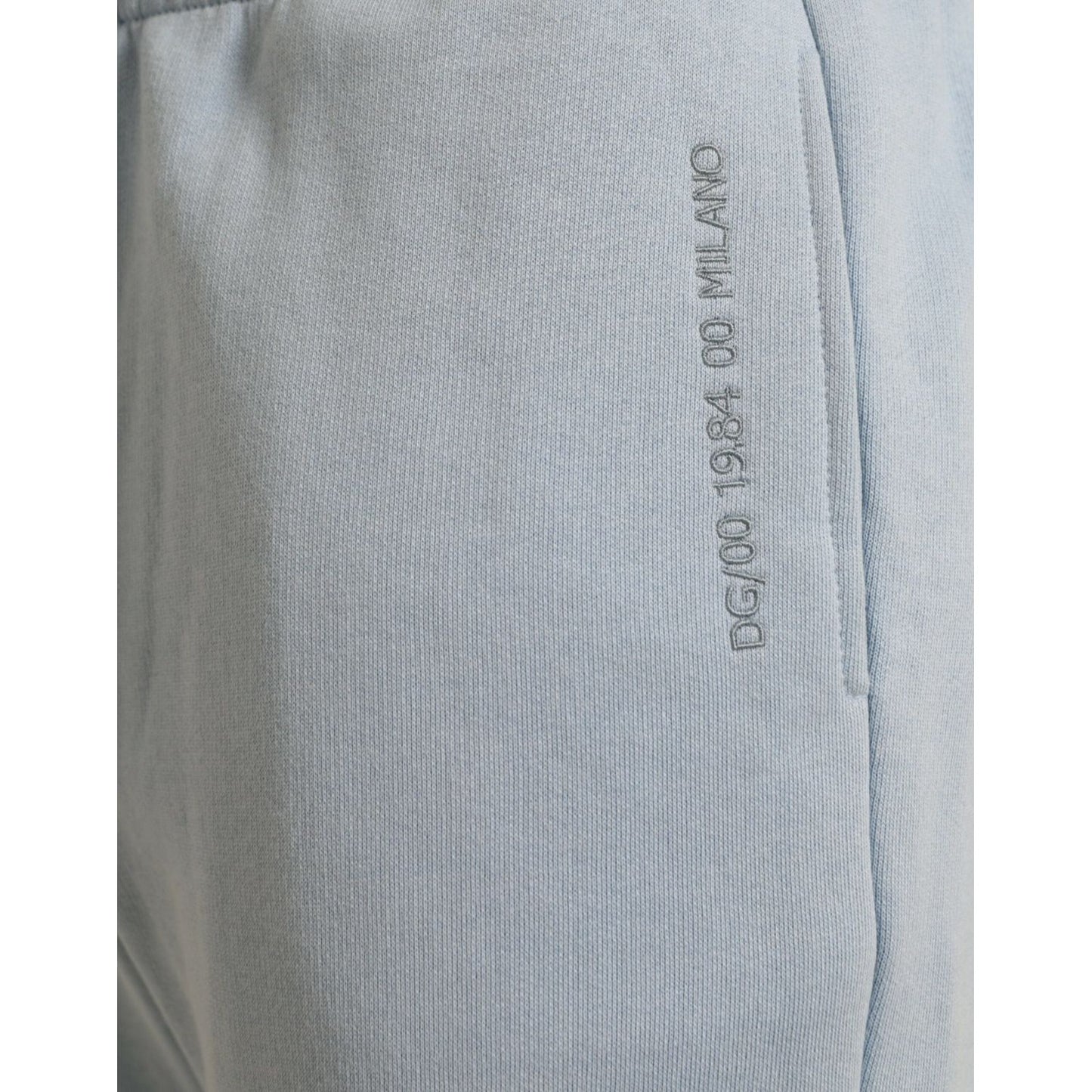 Dolce & Gabbana Elegant Light Blue Cotton Blend Joggers Dolce & Gabbana