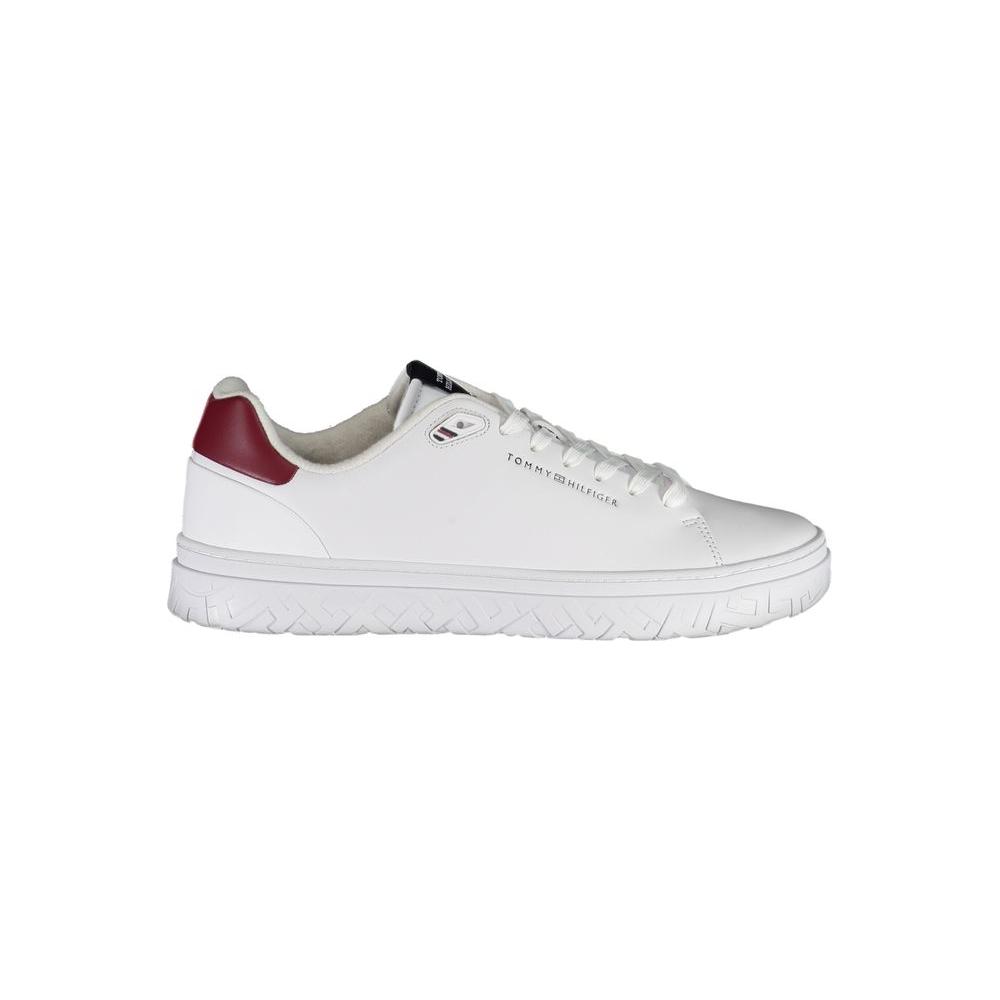 Tommy Hilfiger White Leather Men Sneaker Tommy Hilfiger