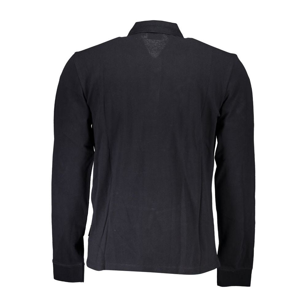 Napapijri Black Cotton Men Polo Shirt Napapijri