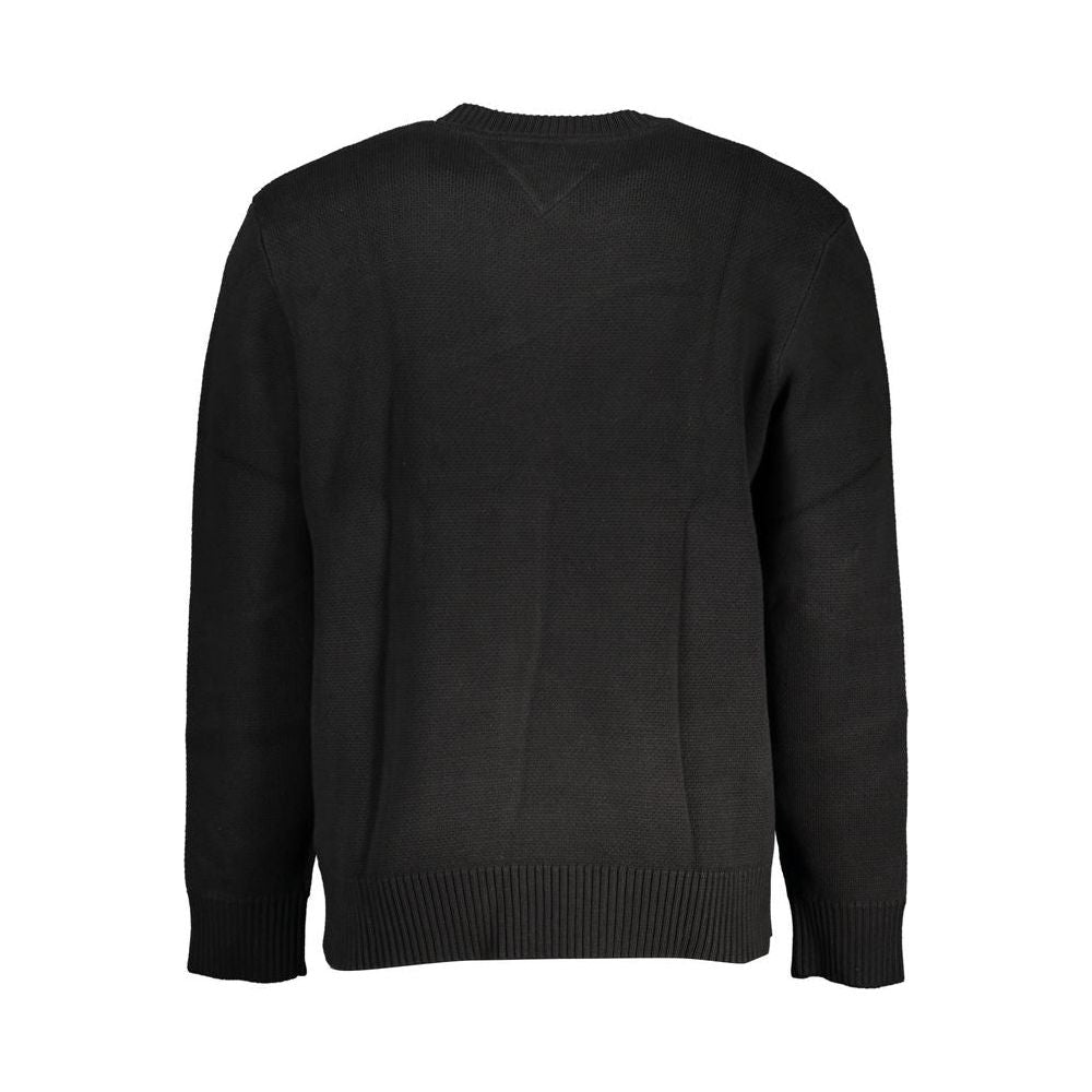 Tommy Hilfiger Black Cotton Men Sweater Tommy Hilfiger