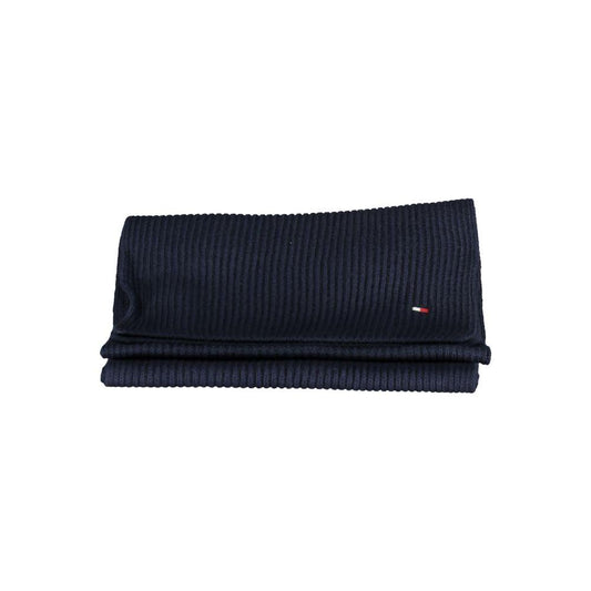 Tommy Hilfiger Blue Cotton Men Scarf Tommy Hilfiger