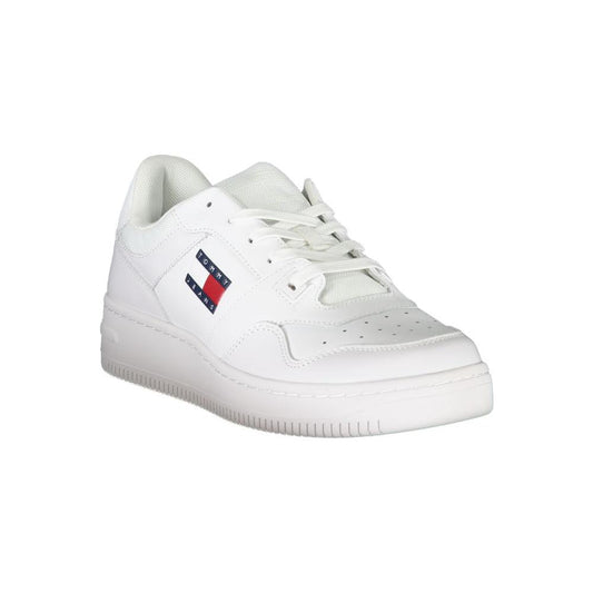 Tommy Hilfiger White Leather Men Sneaker Tommy Hilfiger