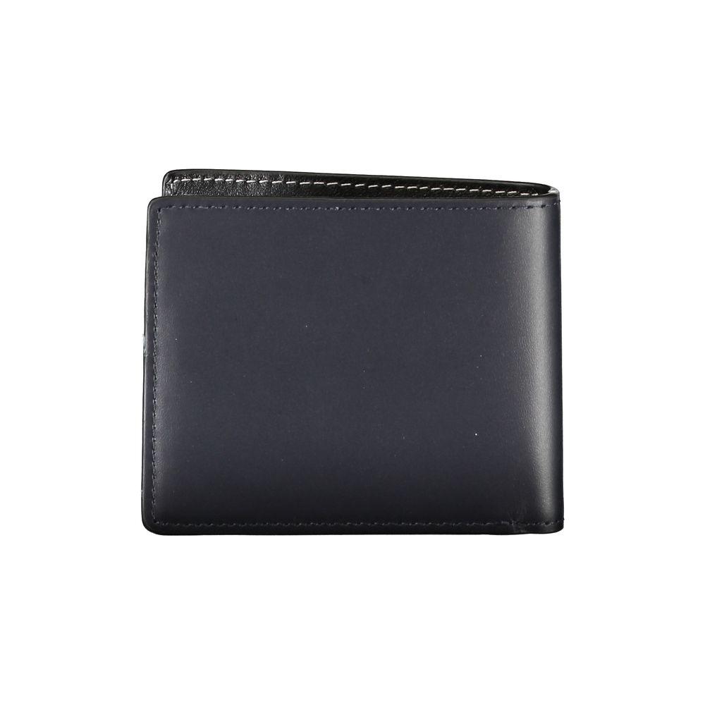 Tommy Hilfiger Elegant Blue Leather Bifold Wallet Tommy Hilfiger