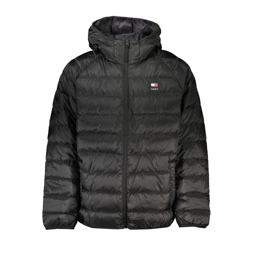 Tommy Hilfiger Elegant Black Hooded Jacket Tommy Hilfiger