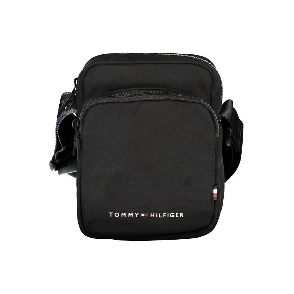 Tommy Hilfiger Sleek Black Shoulder Bag with Stylish Accents Tommy Hilfiger