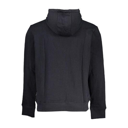 Napapijri Sleek Black Cotton Hooded Sweatshirt Napapijri