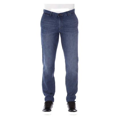 Trussardi Jeans Blue Cotton Men Jeans