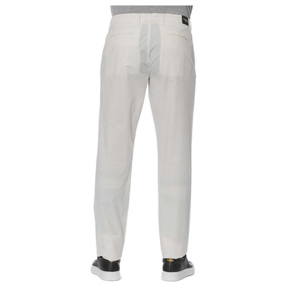 Trussardi Jeans White Cotton Men Jeans
