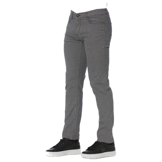 Trussardi Jeans Gray Cotton Men Pants Trussardi Jeans