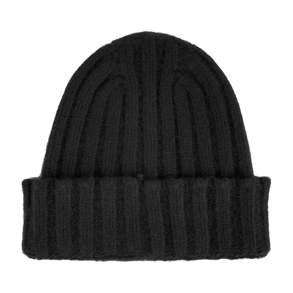 Made in Italy Pure Cashmere Ribbed Winter Hat Made in Italy