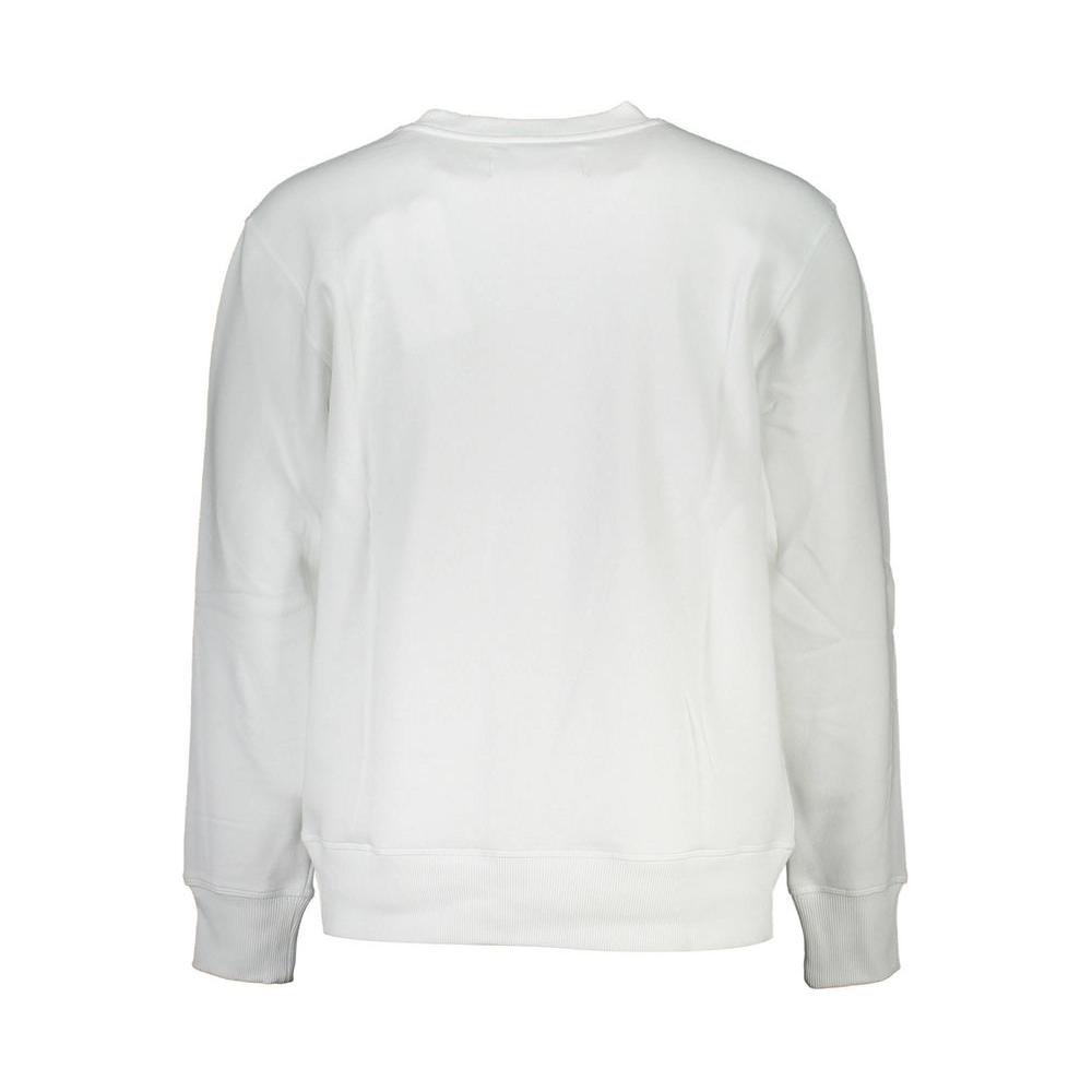 Calvin Klein Crisp White Crew Neck Cotton-Blend Sweater Calvin Klein