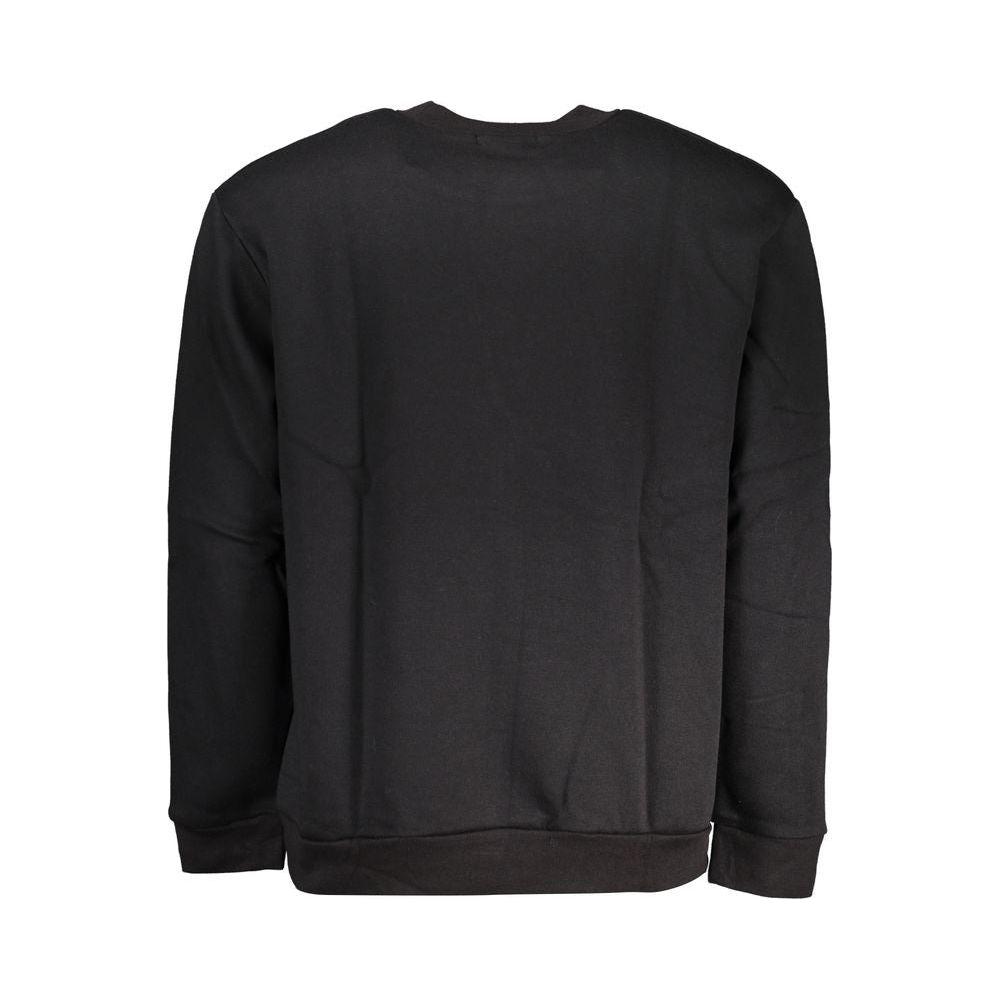 Cavalli Class Chic Fleece Crew Neck Sweatshirt in Black Cavalli Class