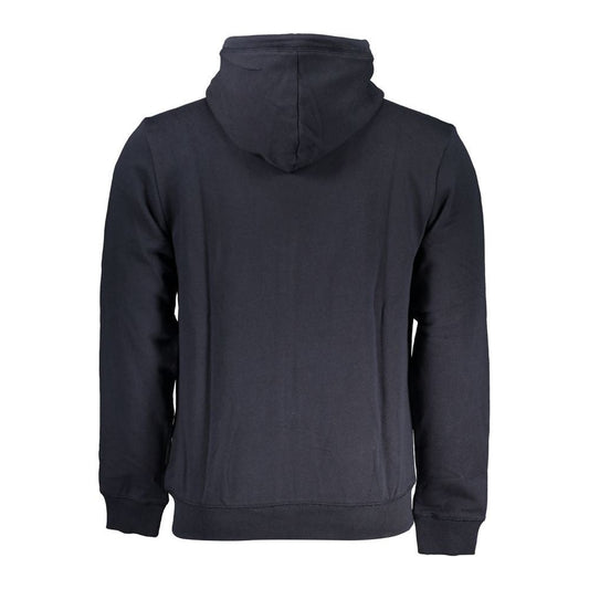 Napapijri Blue Cotton Hooded Sweater with Logo Napapijri