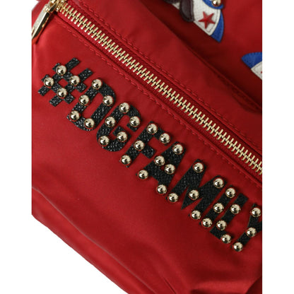 Dolce & Gabbana Red #DGFAMILY Embellished Backpack VULCANO Bag