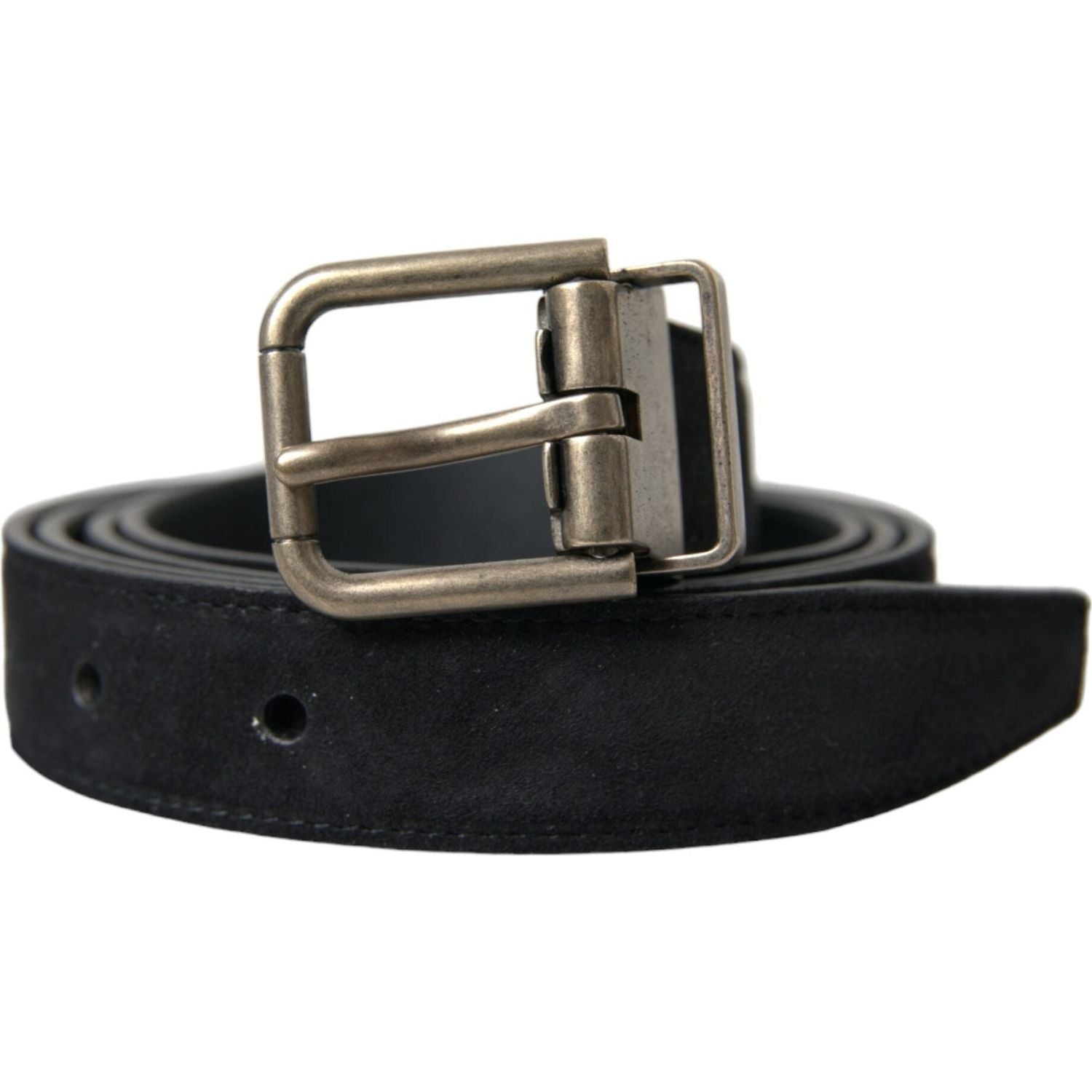 Dolce & Gabbana Elegant Black Leather Belt with Metal Buckle