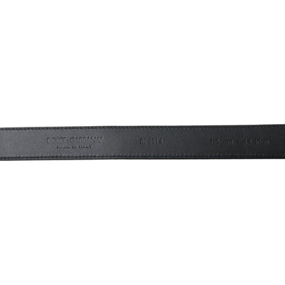 Dolce & Gabbana Elegant Black Leather Belt with Metal Buckle Dolce & Gabbana