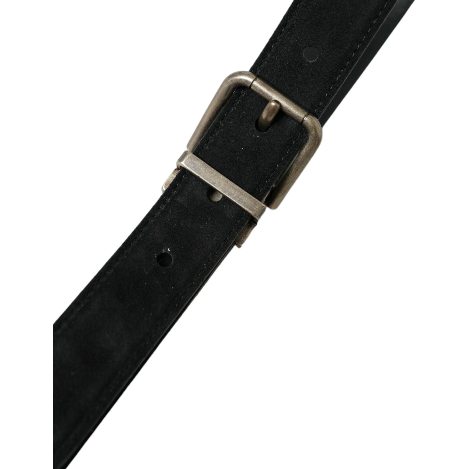 Dolce & Gabbana Elegant Black Leather Belt with Metal Buckle