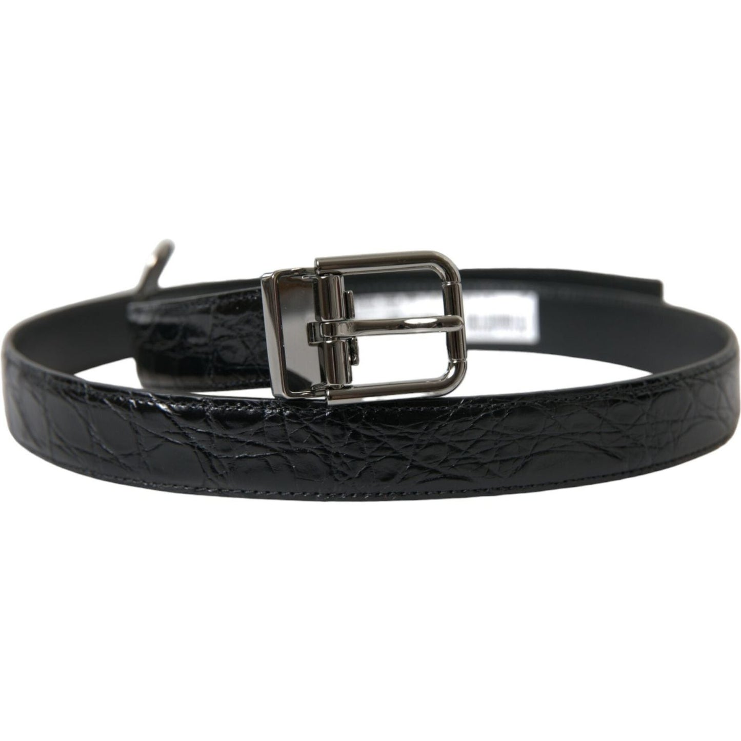 Dolce & Gabbana Elegant Black Leather Belt with Metal Buckle Dolce & Gabbana