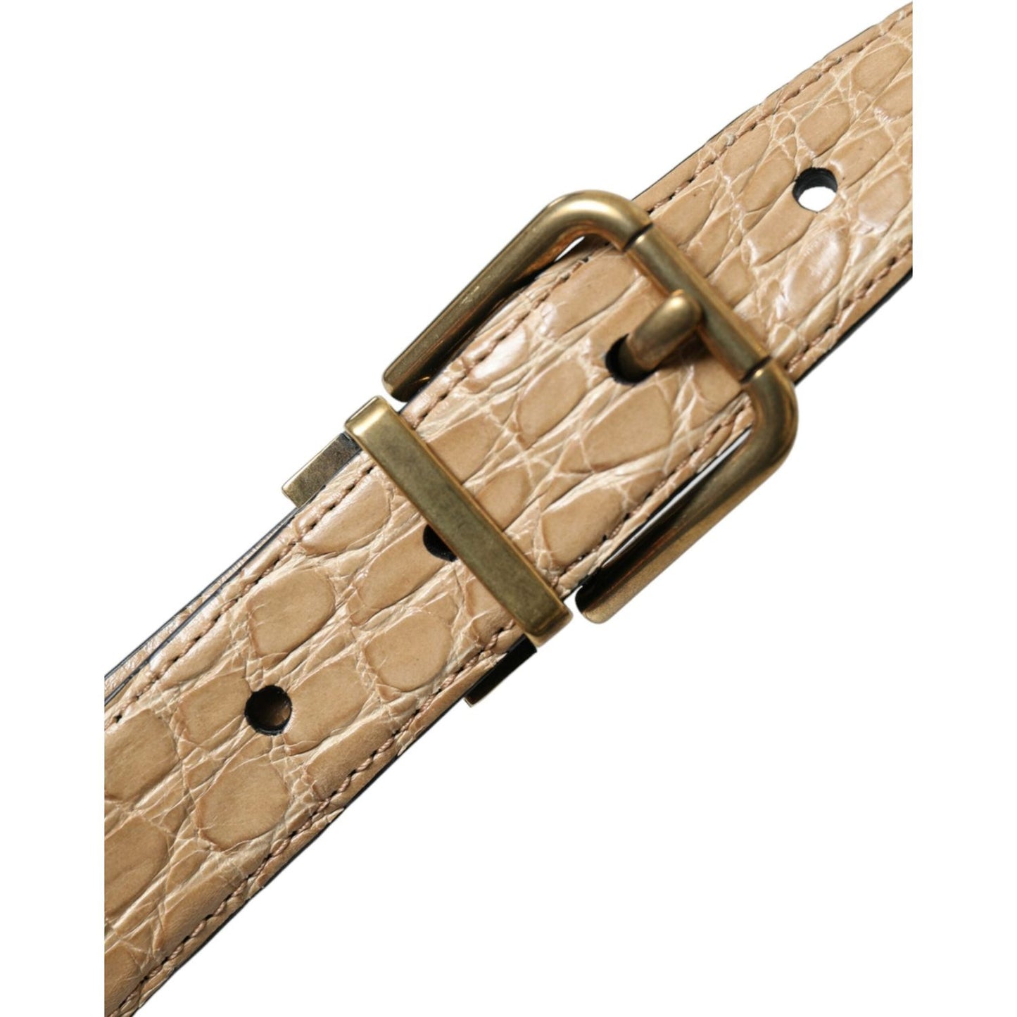 Dolce & Gabbana Elegant Beige Leather Belt Dolce & Gabbana