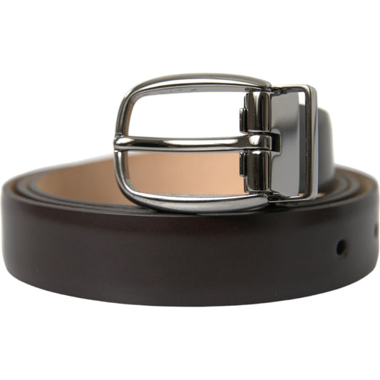 Dolce & Gabbana Elegant Leather Belt with Eye-Catching Buckle Dolce & Gabbana