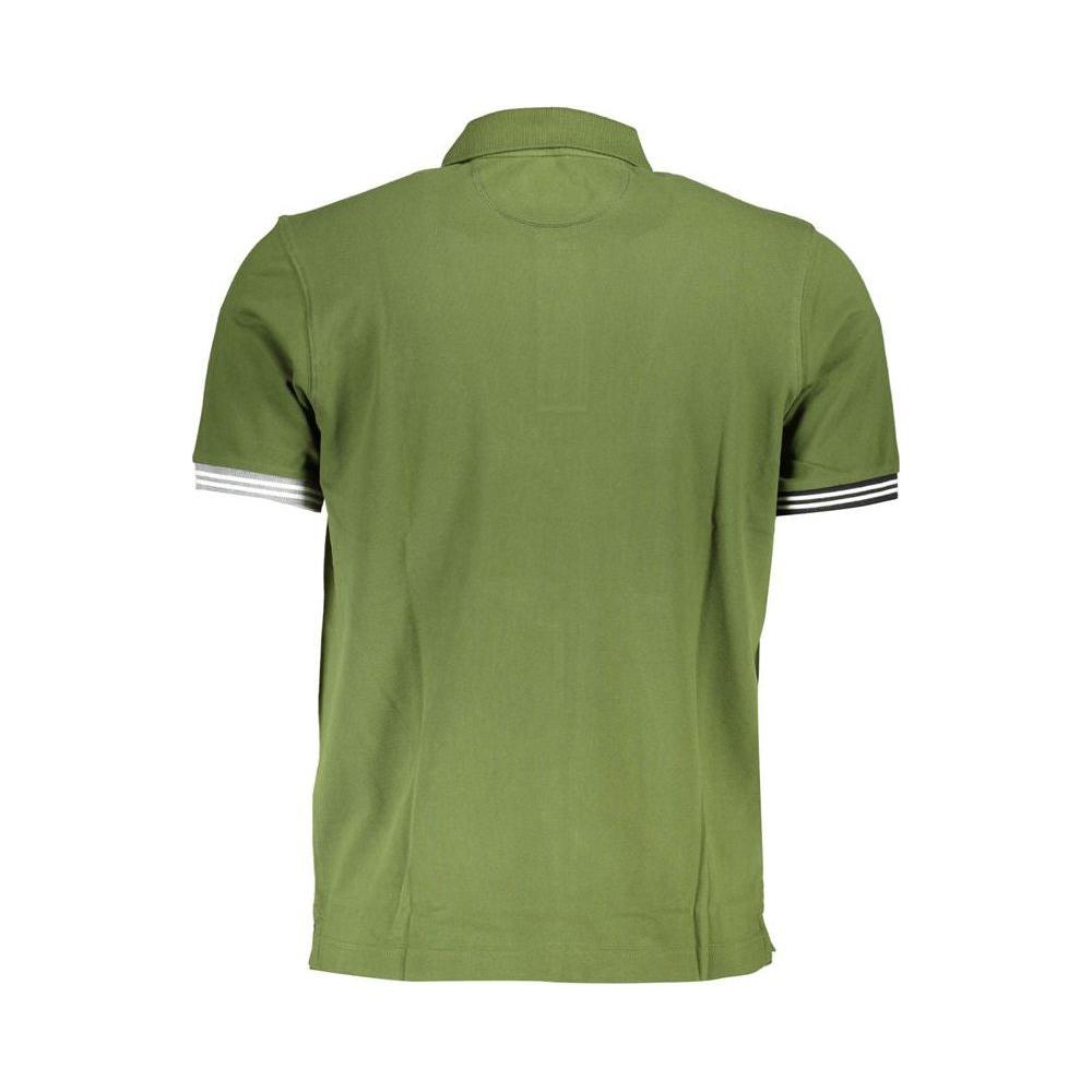 La Martina Chic Green Cotton Blend Polo Shirt La Martina