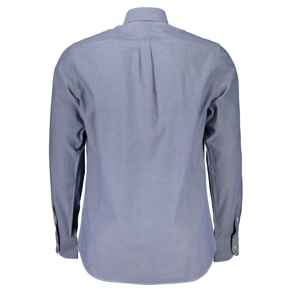 Harmont & Blaine Elegant Blue Button-Down Organic Cotton Shirt Harmont & Blaine