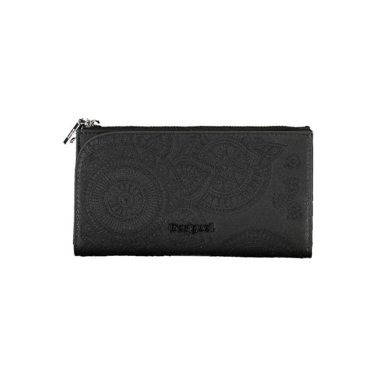 Desigual Chic Black Dual Compartment Wallet Desigual