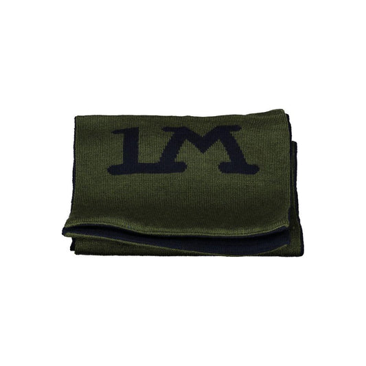 La Martina Elegant Green Contrast Detail Scarf La Martina