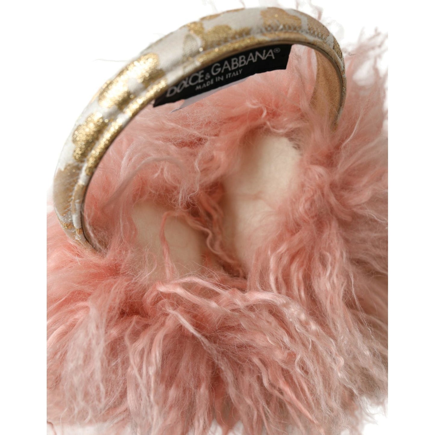 Dolce & Gabbana Elegant Pink Fur Earmuffs - Winter Chic Accessory Dolce & Gabbana