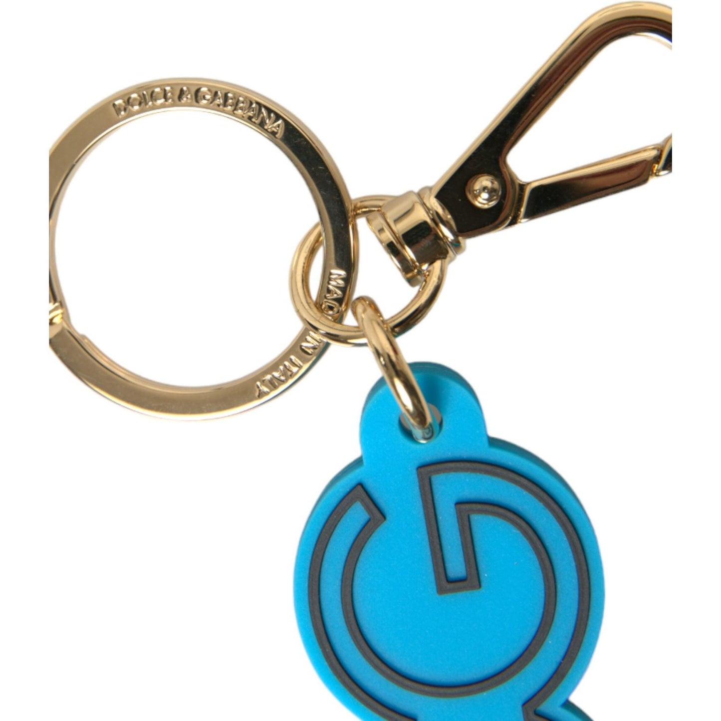 Dolce & Gabbana Elegant Blue & Gold Keychain Accessory Dolce & Gabbana