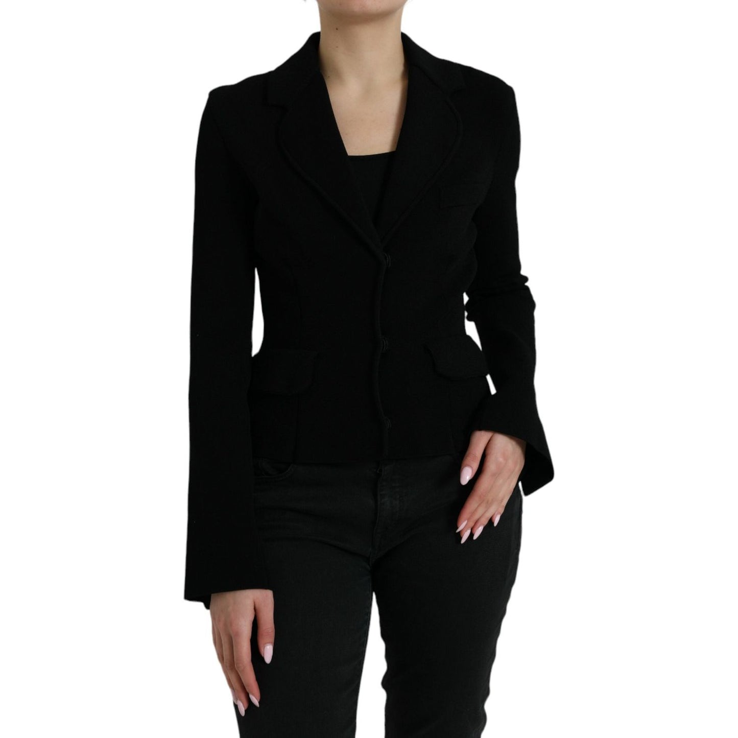 Dolce & Gabbana Elegant Black Designer Blazer for Women Dolce & Gabbana