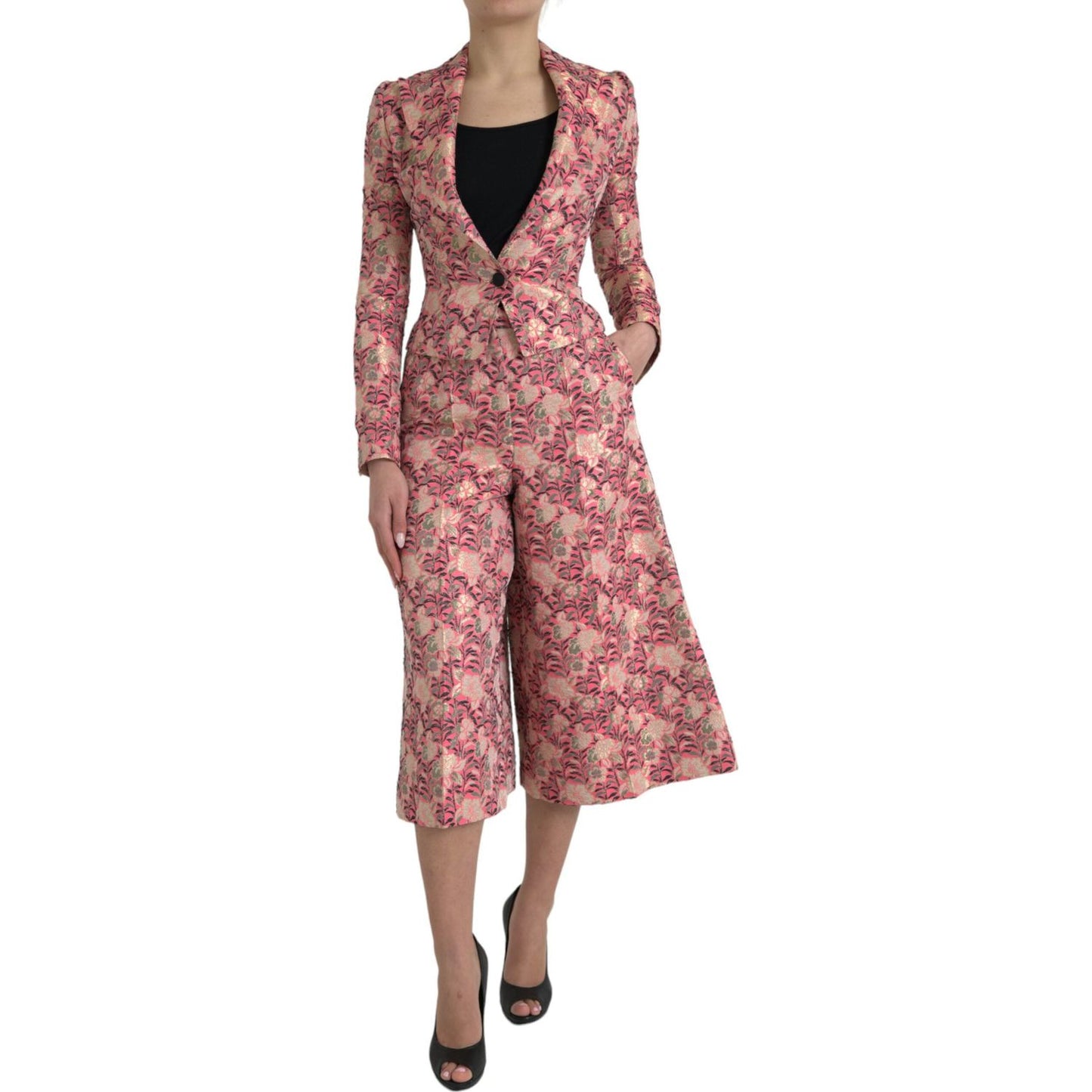 Dolce & Gabbana Elegant Pink Slim Fit Two-Piece Suit Dolce & Gabbana