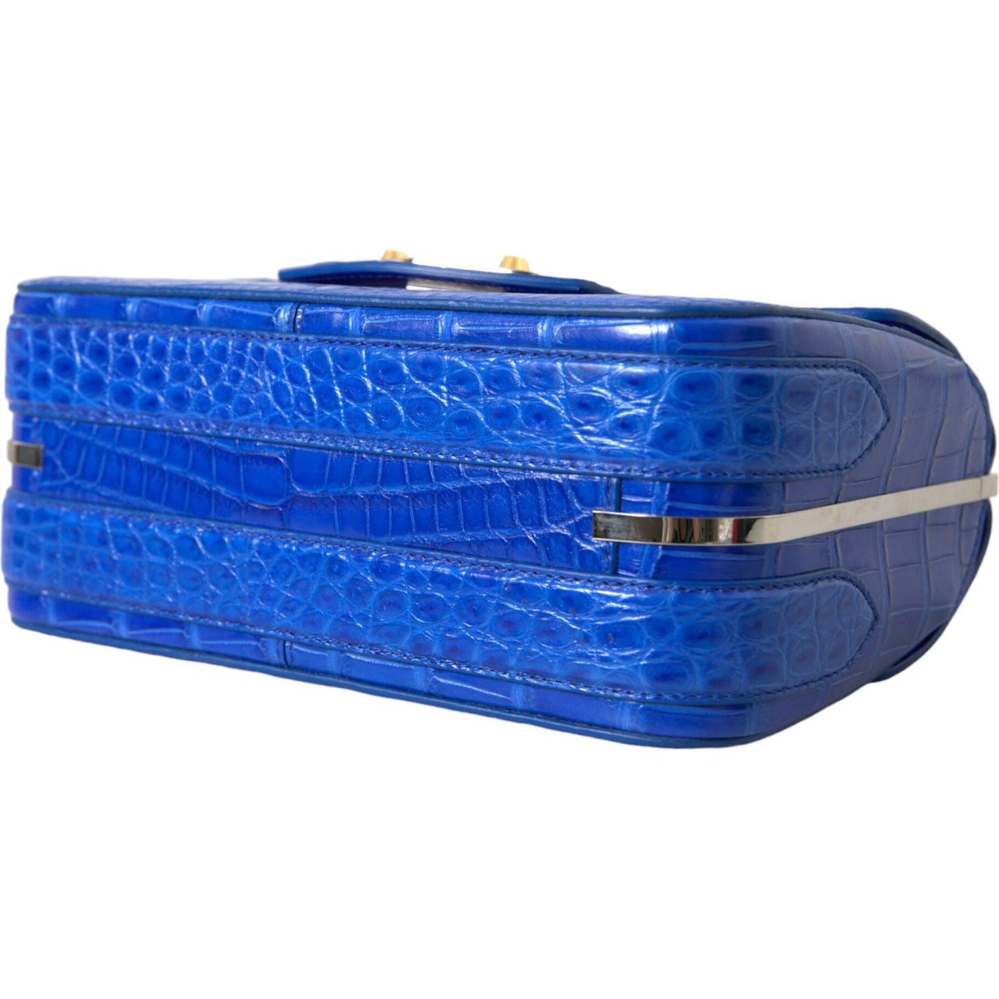 Balenciaga Alligator Skin Mini Shoulder Bag - Elegant Blue Balenciaga