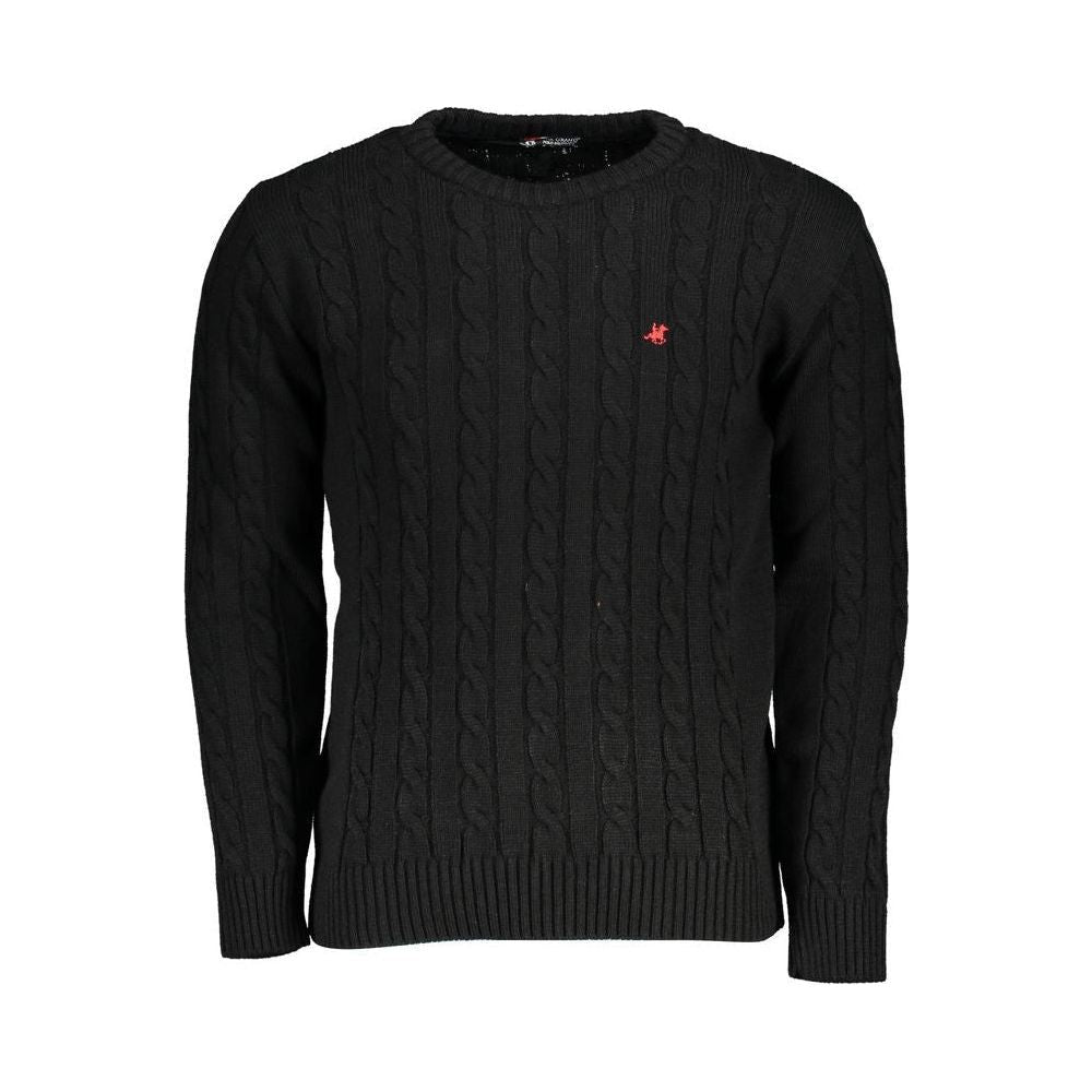 U.S. Grand Polo Black Fabric Sweater U.S. Grand Polo