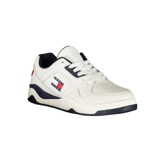 Tommy Hilfiger White Polyester Sneaker Tommy Hilfiger