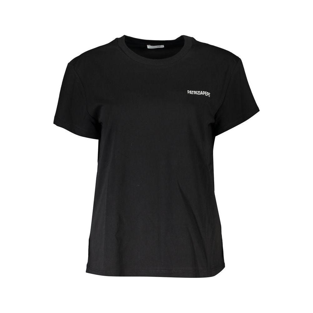 Patrizia Pepe Black Cotton Tops & T-Shirt Patrizia Pepe