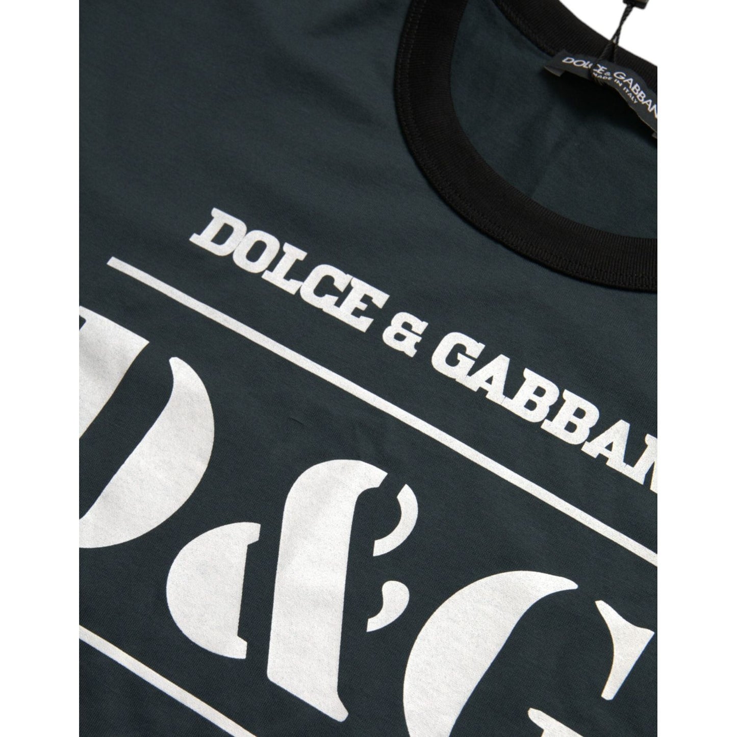 Dolce & Gabbana Blue Logo Print Crewneck Short Sleeve T-shirt Dolce & Gabbana