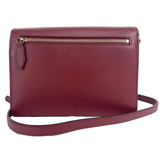 Burberry Macken Small Crimson House Check Leather Crossbody Bag Burberry