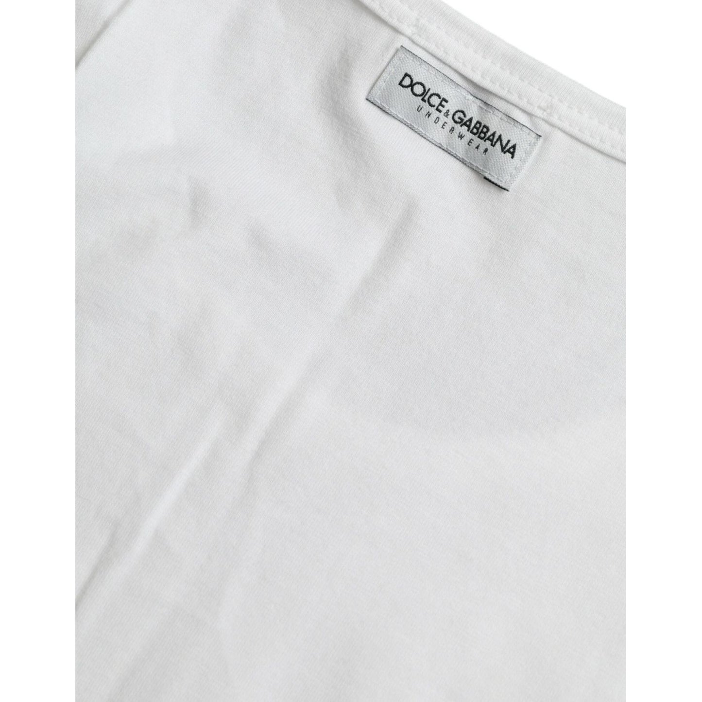 Dolce & Gabbana White Cotton Round Neck Crewneck Underwear T-shirt Dolce & Gabbana