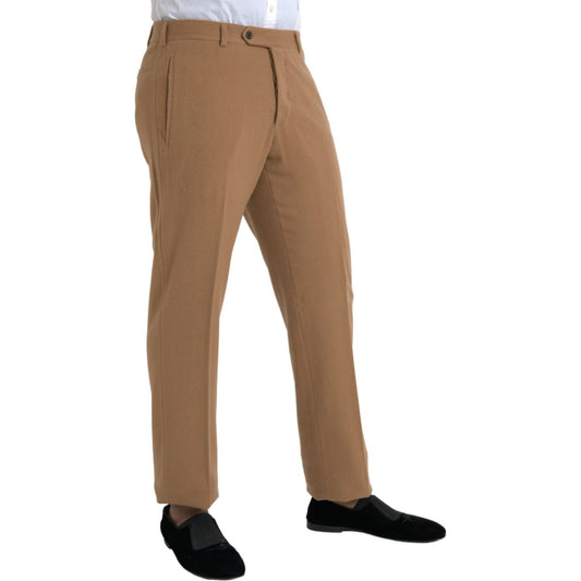 Prada Beige Cashmere Men Straight Fit Dress Pants Prada