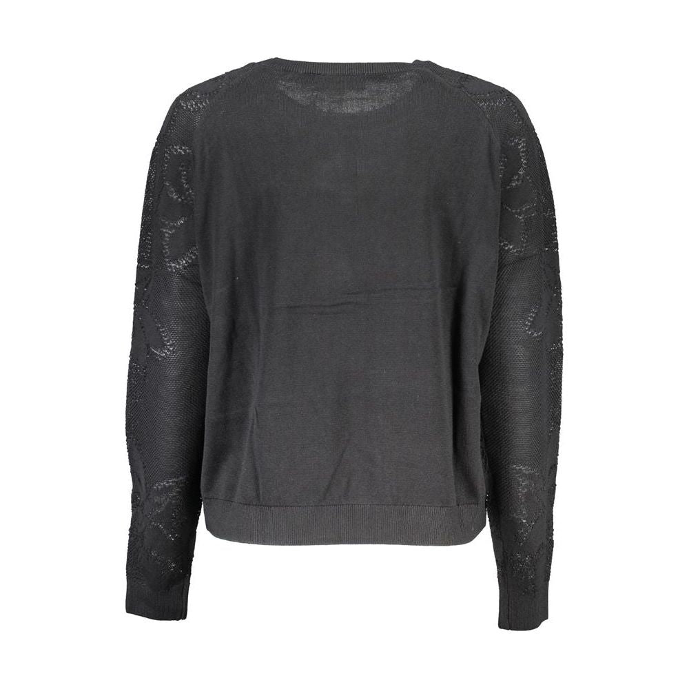 Desigual Black Cotton Sweater Desigual