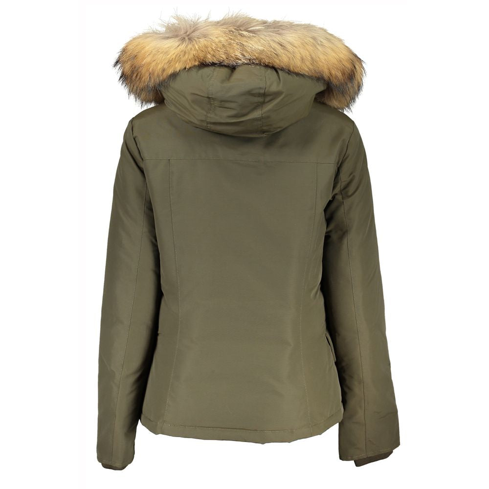 Woolrich Green Cotton Jackets & Coat Woolrich