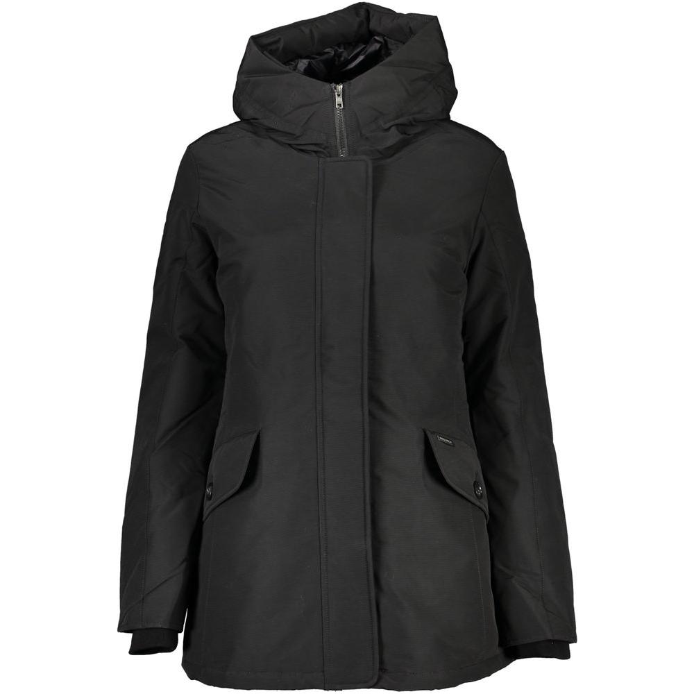 Woolrich Black Cotton Jackets & Coat Woolrich