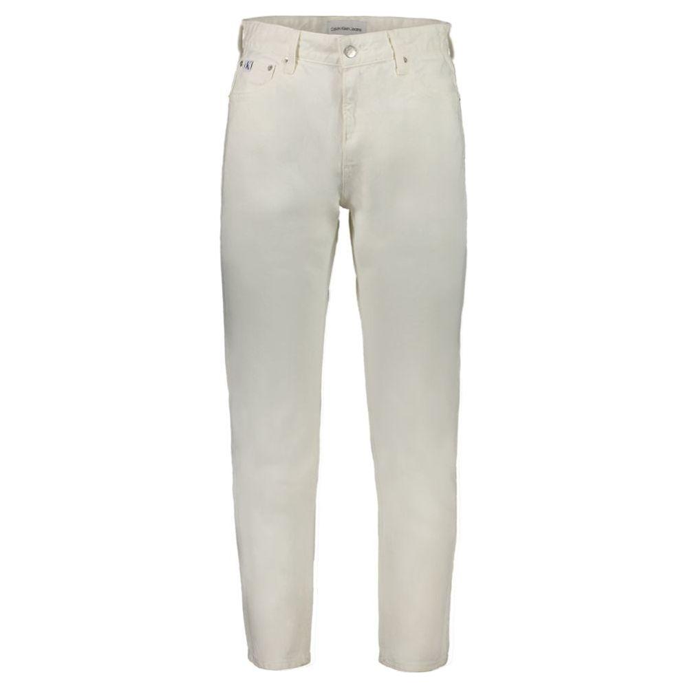 Calvin Klein White Cotton Jeans & Pant Calvin Klein