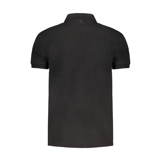 Calvin Klein Black Cotton Polo Shirt Calvin Klein