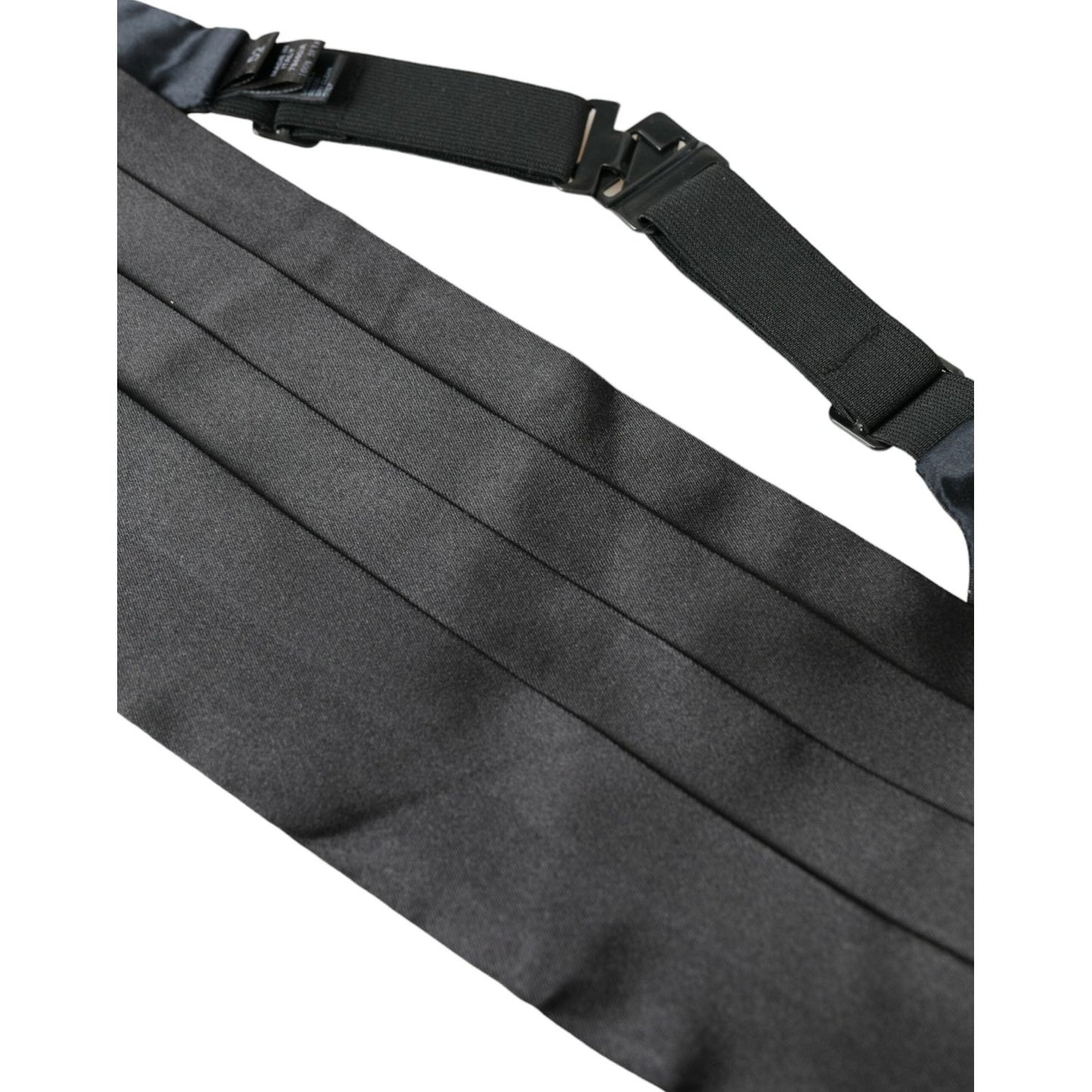 Dolce & Gabbana Black Men Wide Waist Silk Belt Cummerbund Dolce & Gabbana