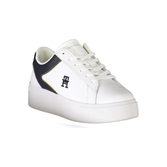 Tommy Hilfiger White Polyester Sneaker Tommy Hilfiger