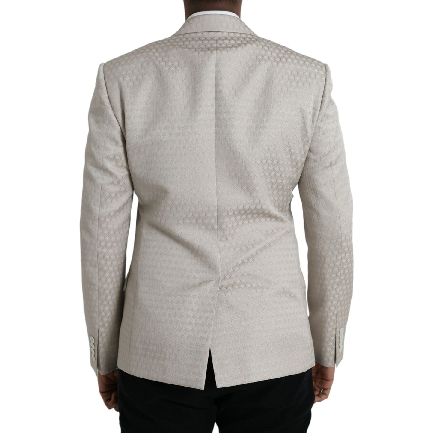 Dolce & Gabbana Beige MARTINI Single Breasted Coat Blazer Dolce & Gabbana