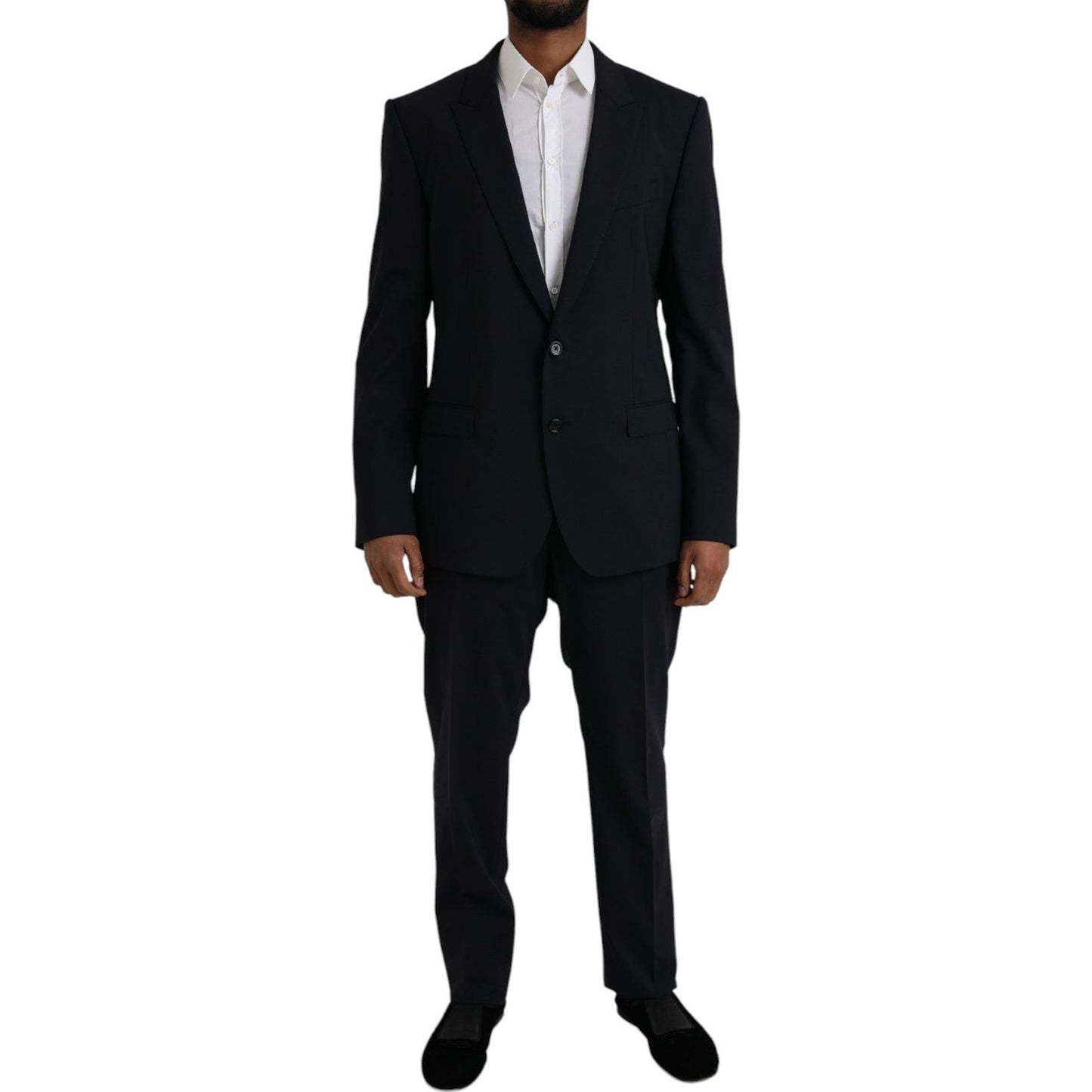 Dolce & Gabbana Blue MARTINI Wool Formal 2 Piece Suit Dolce & Gabbana